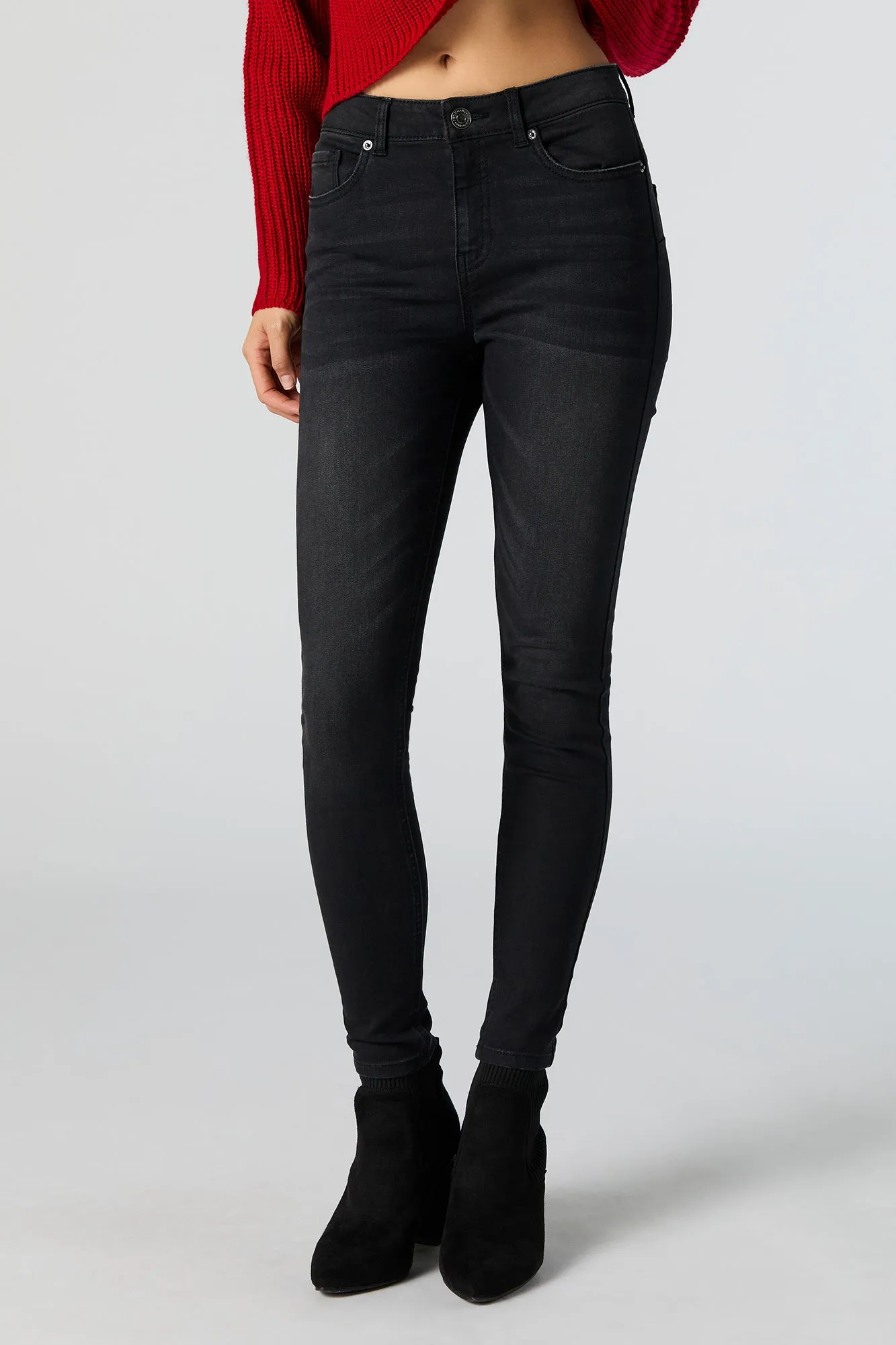 Rio Black Wash Skinny Jean sold by Charlotte Russe product image thumbnail 2