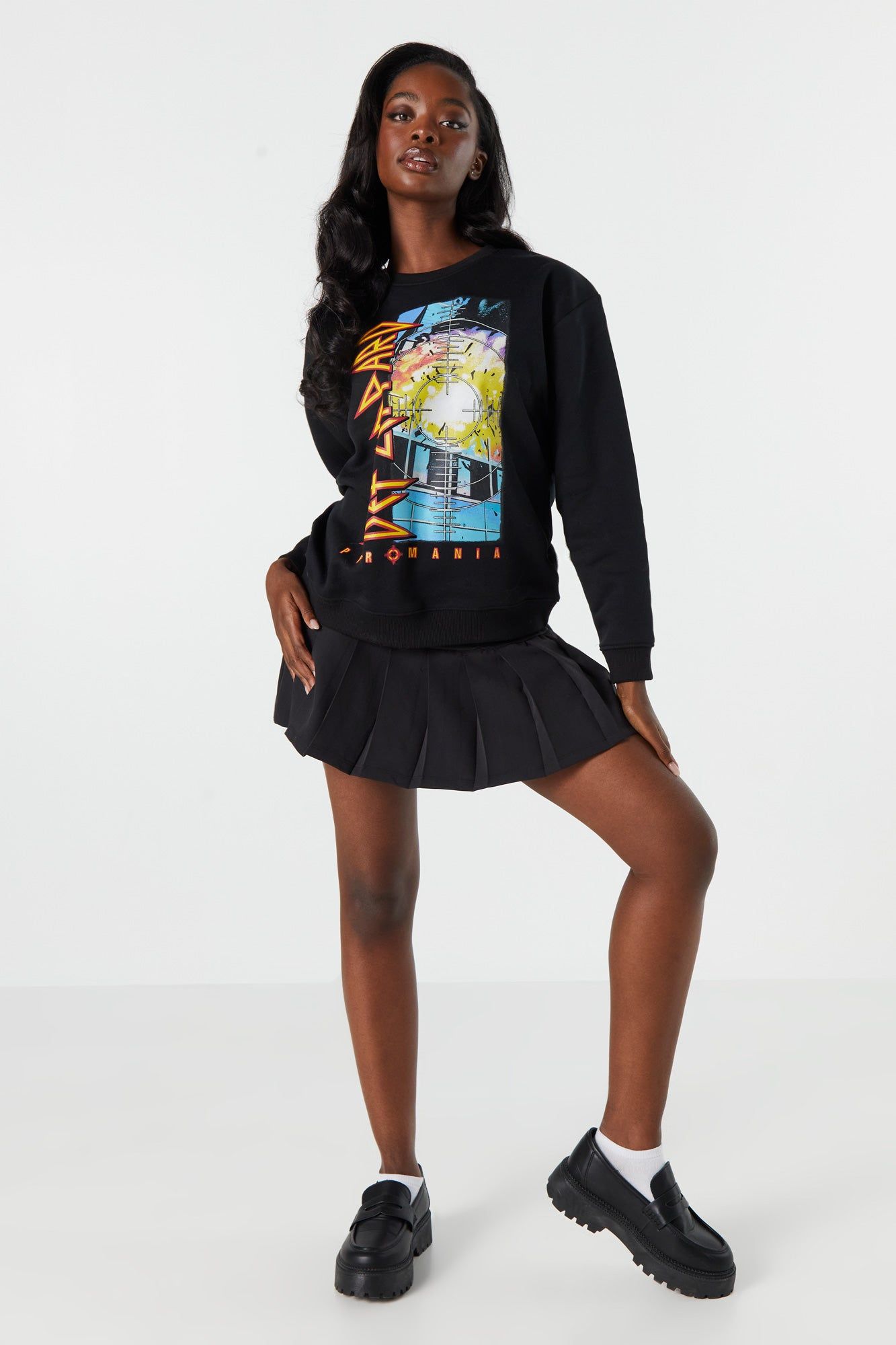Def Leppard Graphic Fleece Sweatshirt sold by Charlotte Russe product image thumbnail 3