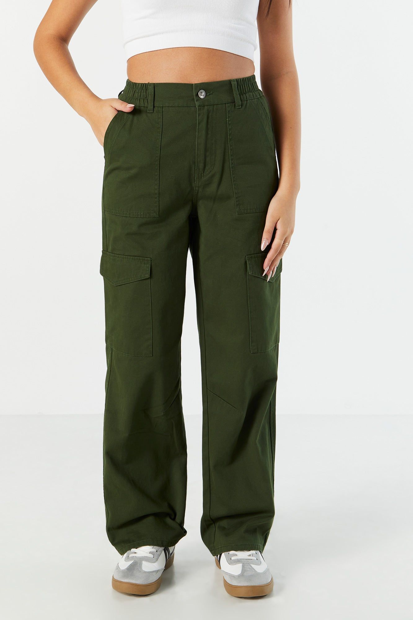 Wide Leg Cargo Pant sold by Charlotte Russe product image thumbnail 6