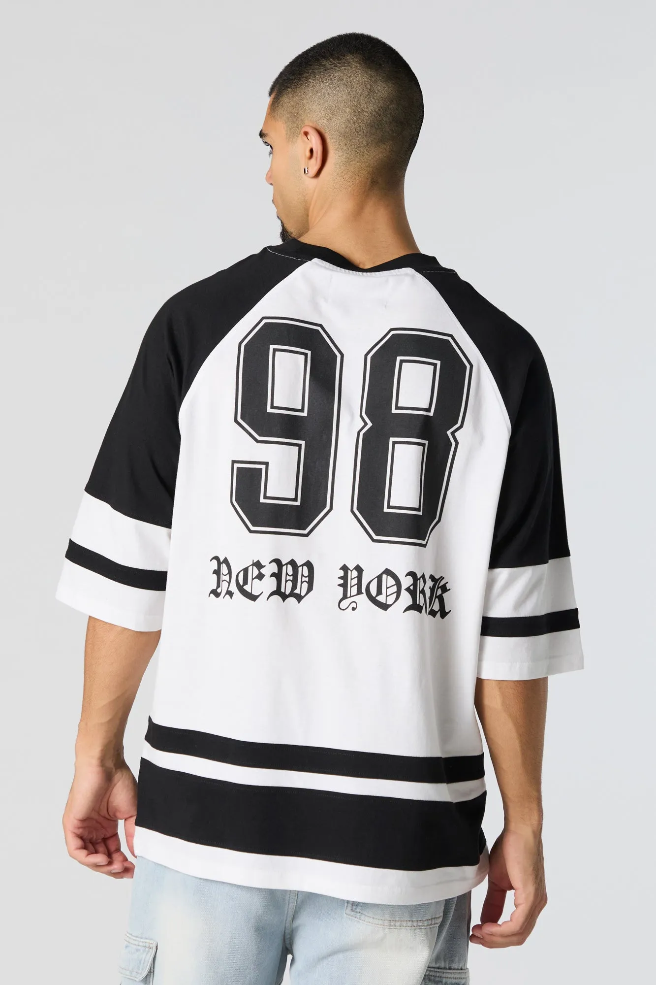 NYC Graphic Colourblock Relaxed T-Shirt sold by Charlotte Russe product image thumbnail 2