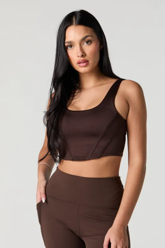 Active Soft Cropped Corset Tank sold by Charlotte Russe