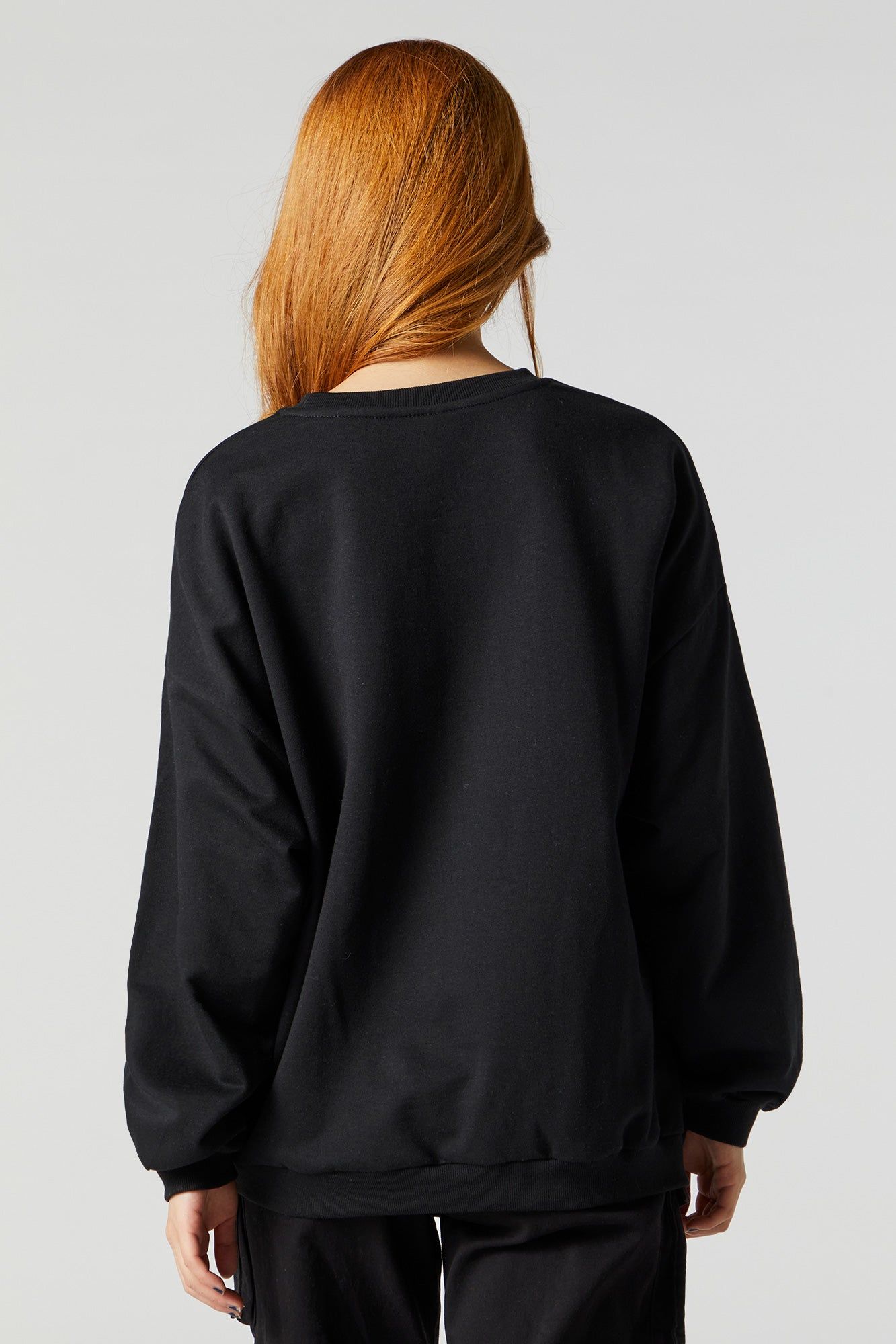 Sandy Claws Graphic Fleece Sweatshirt sold by Charlotte Russe product image thumbnail 3