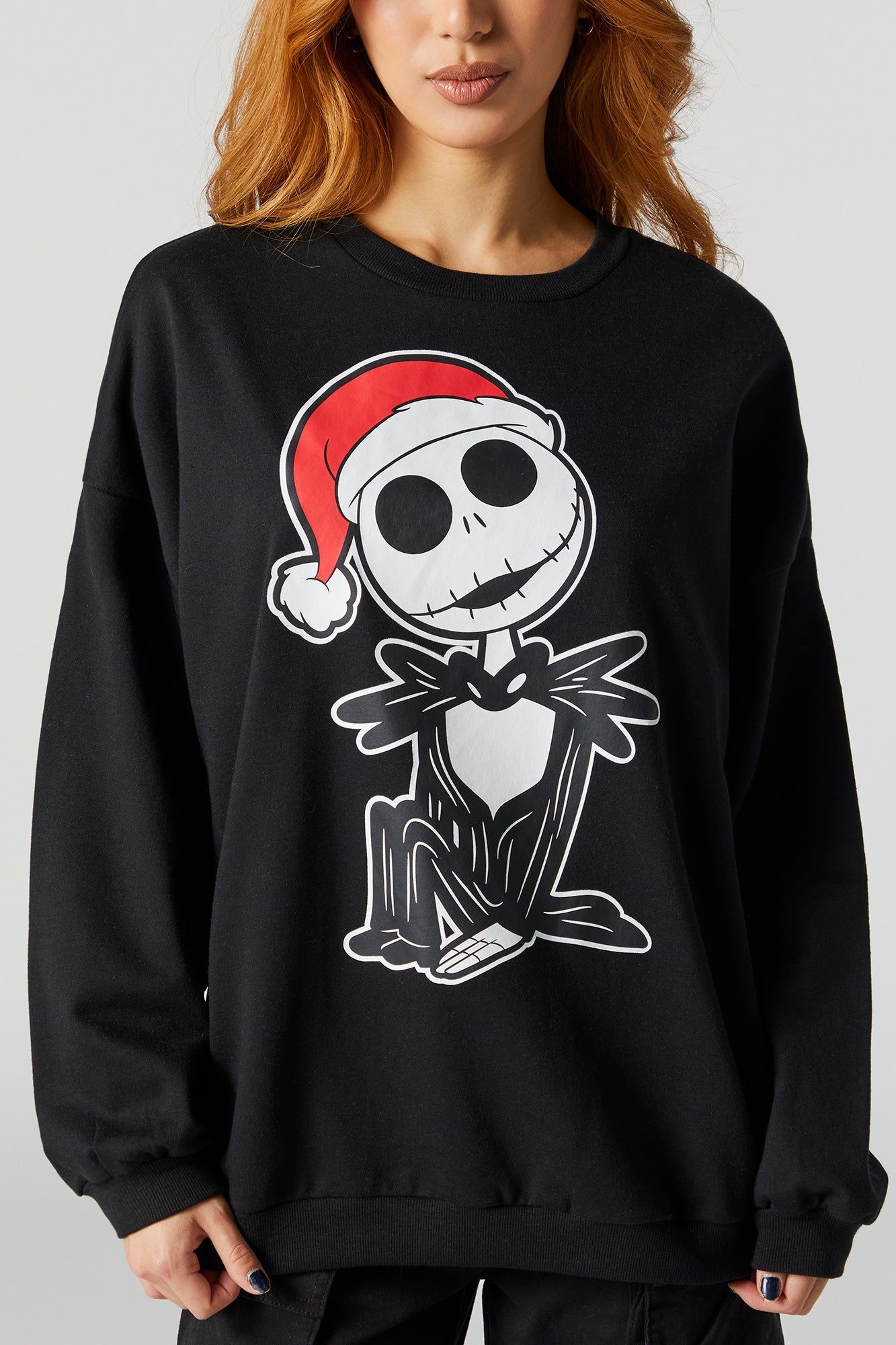 Sandy Claws Graphic Fleece Sweatshirt sold by Charlotte Russe product image thumbnail 2