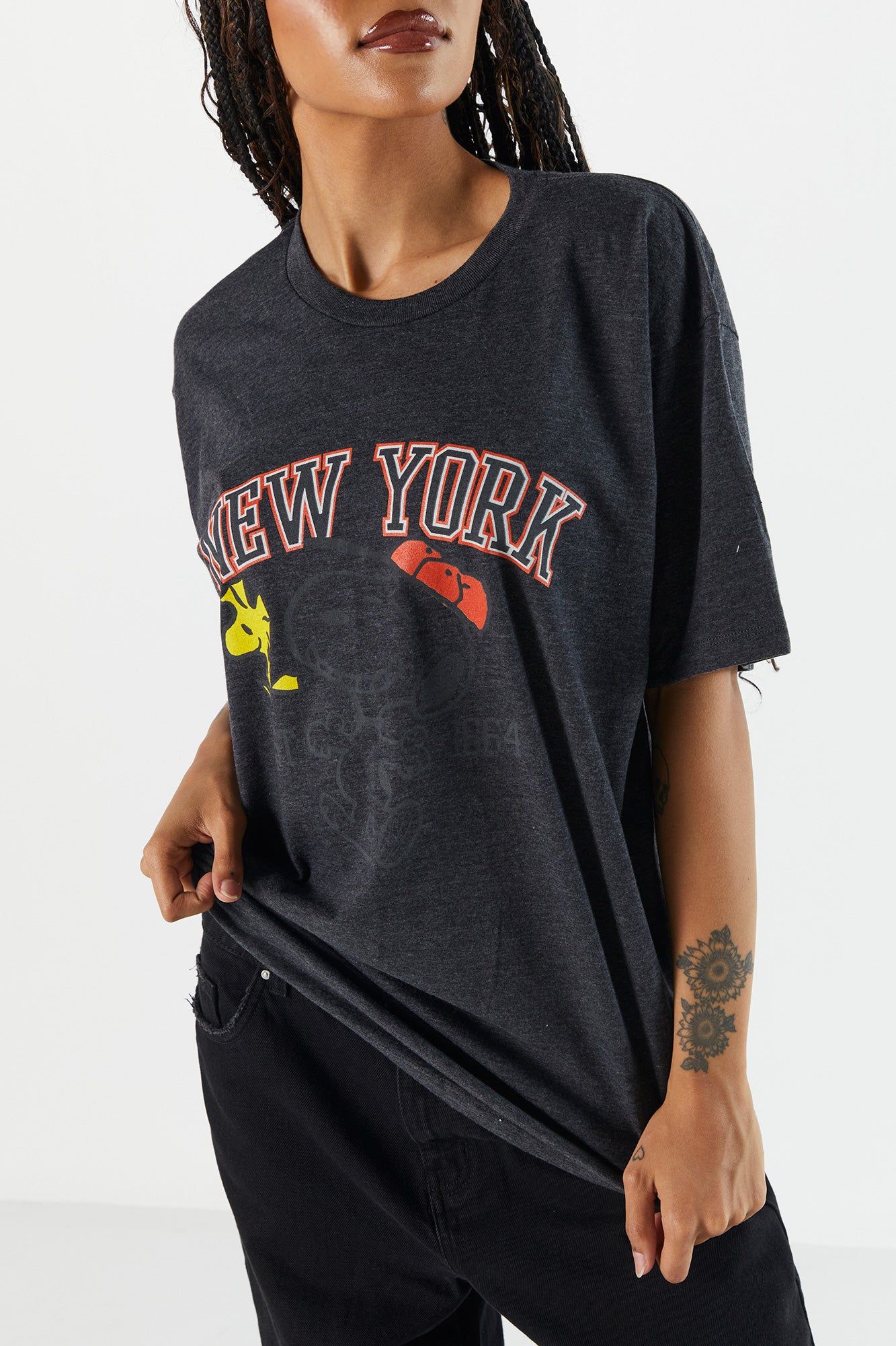 New York Snoopy Graphic Boyfriend T-Shirt sold by Charlotte Russe product image thumbnail 2