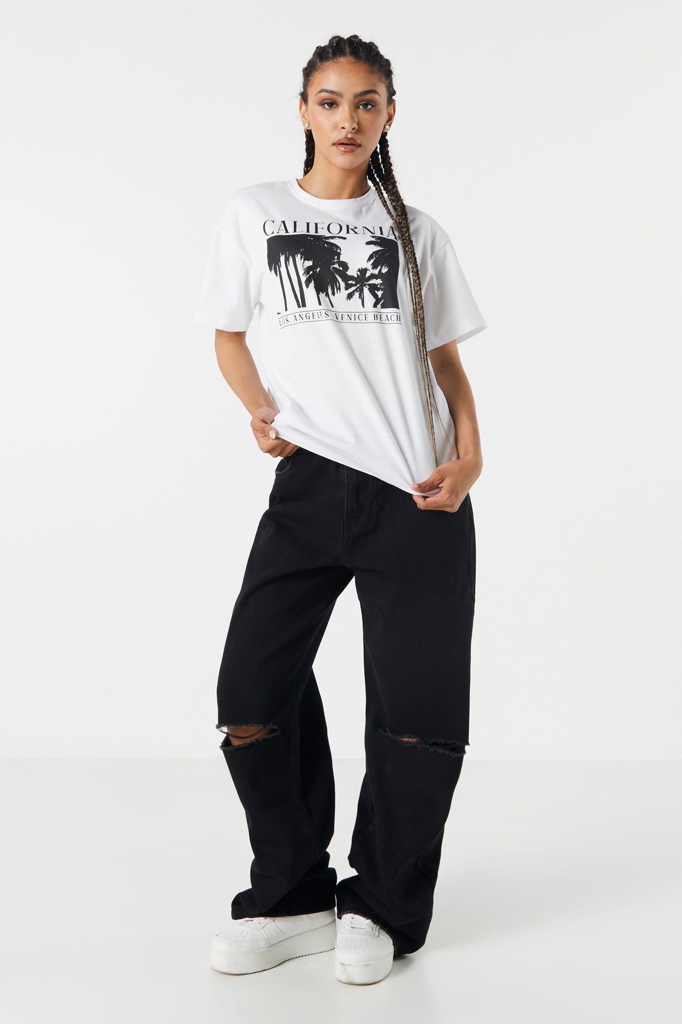California Graphic Boyfriend T-Shirt sold by Charlotte Russe product image thumbnail 3