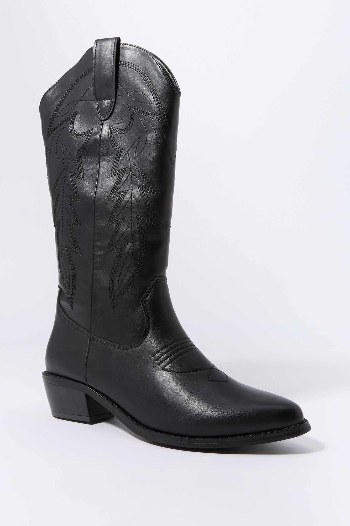 Faux Leather Tall Cowboy Boot sold by Charlotte Russe product image thumbnail 3