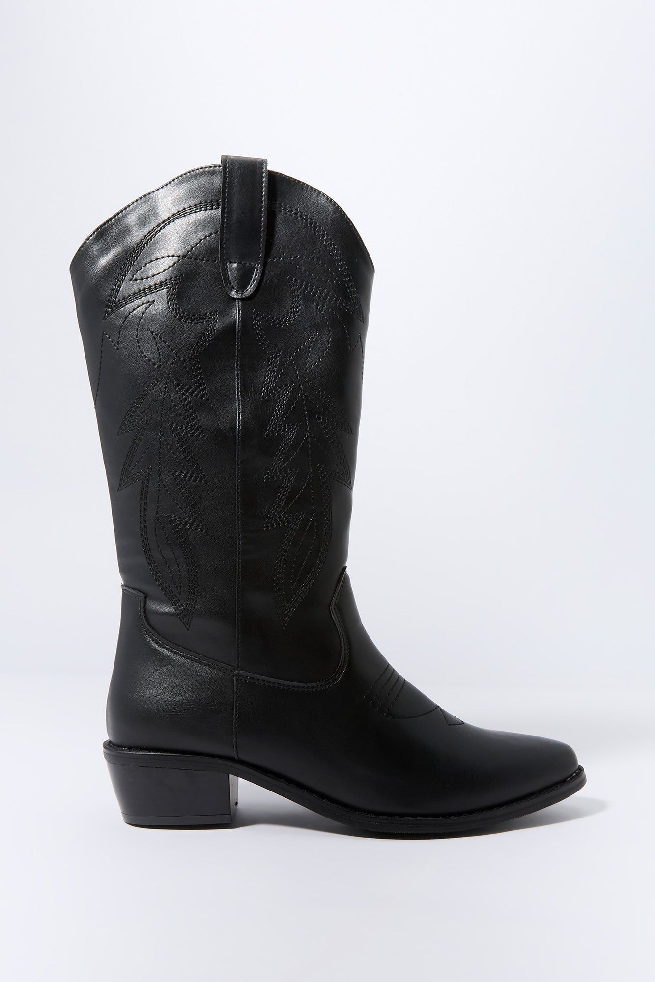 Faux Leather Tall Cowboy Boot sold by Charlotte Russe product image thumbnail 2
