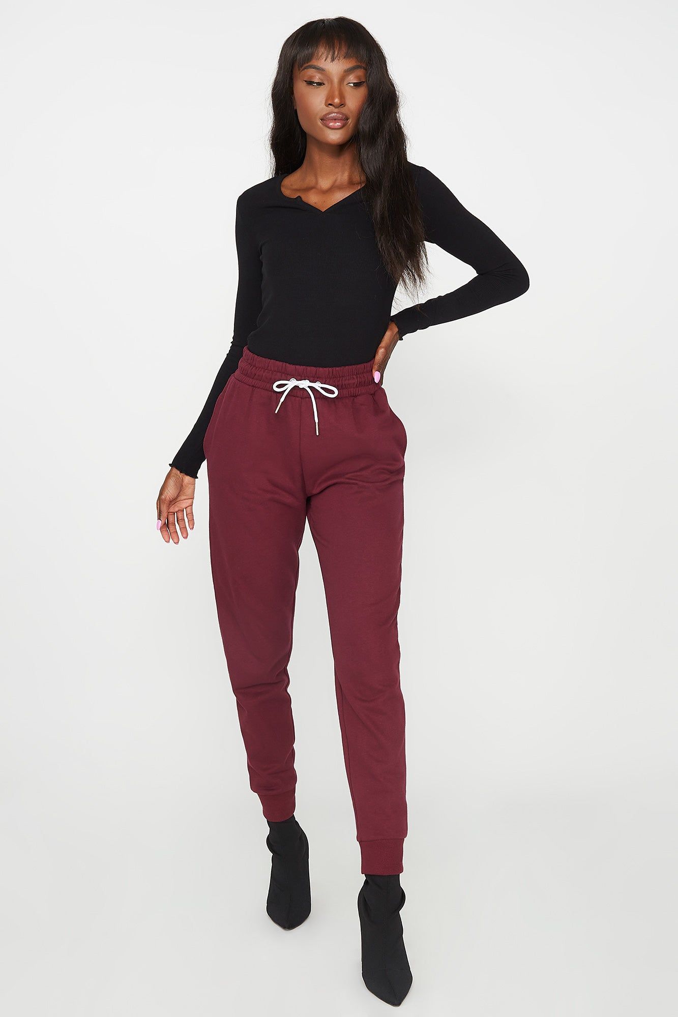 Fleece High Rise Jogger sold by Charlotte Russe