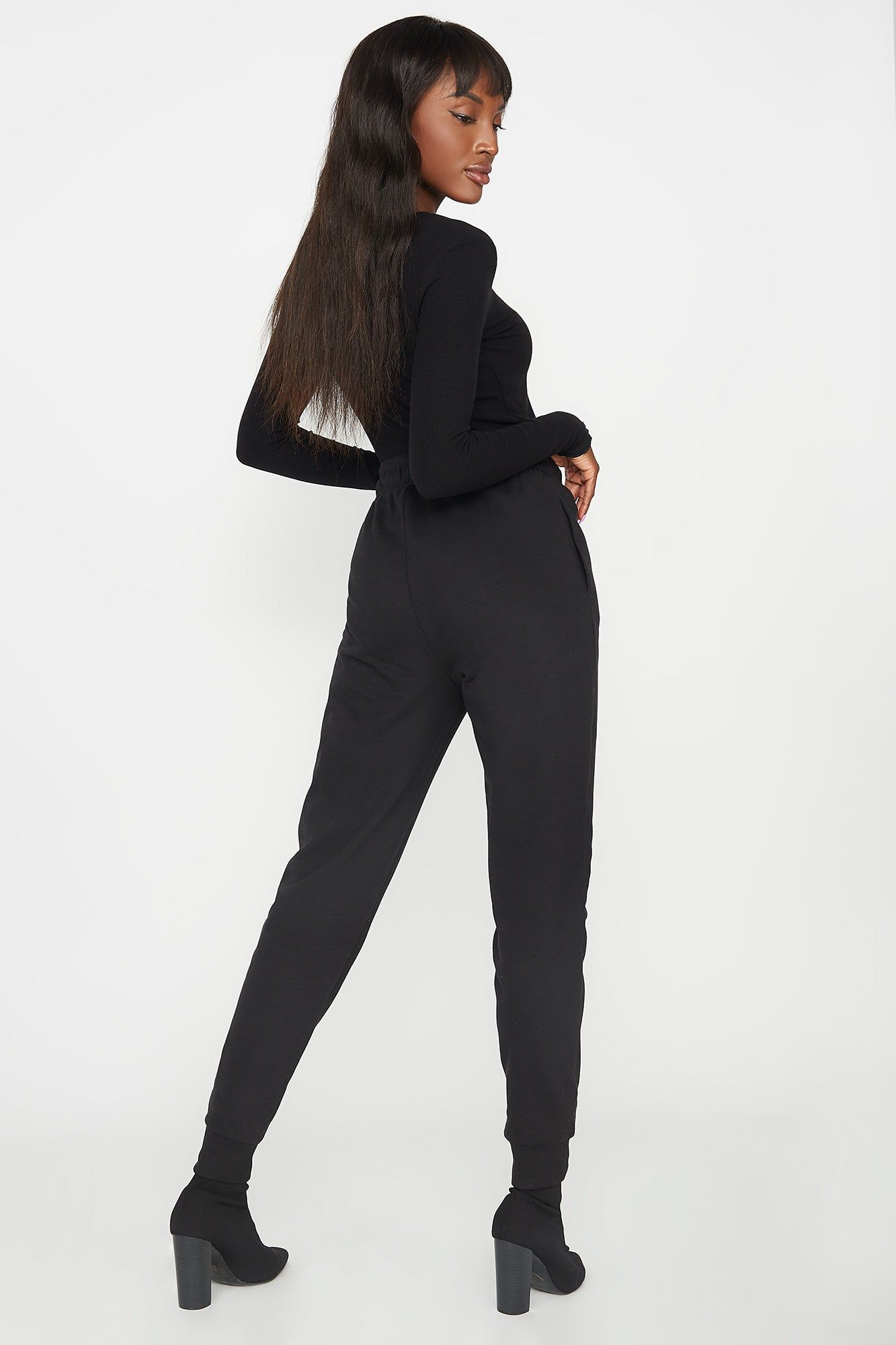 Fleece High Rise Jogger sold by Charlotte Russe product image thumbnail 3