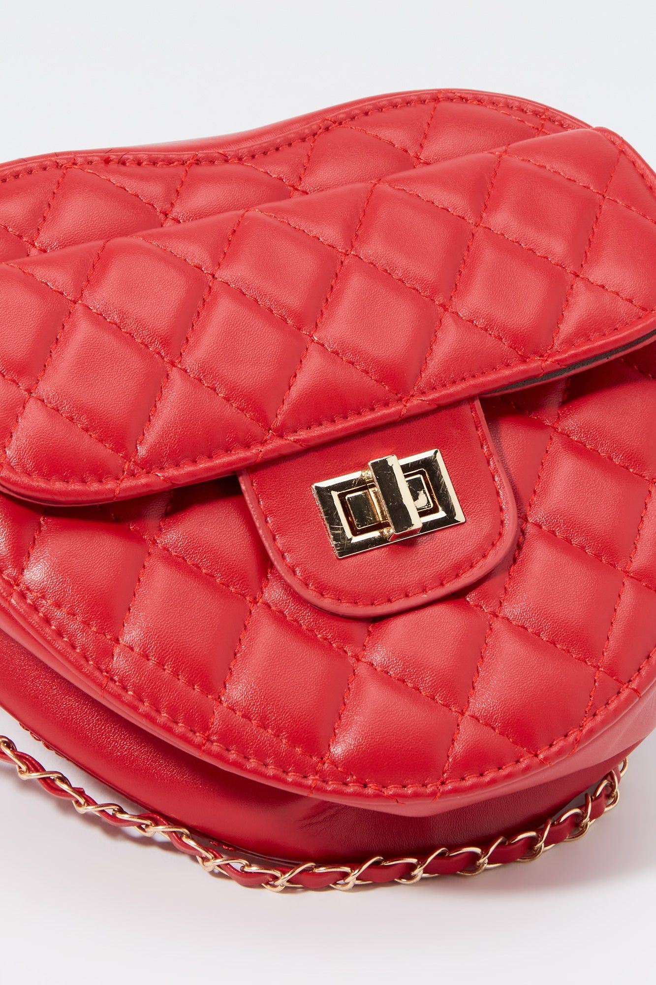 Faux-Leather Quilted Heart Purse sold by Charlotte Russe product image thumbnail 5