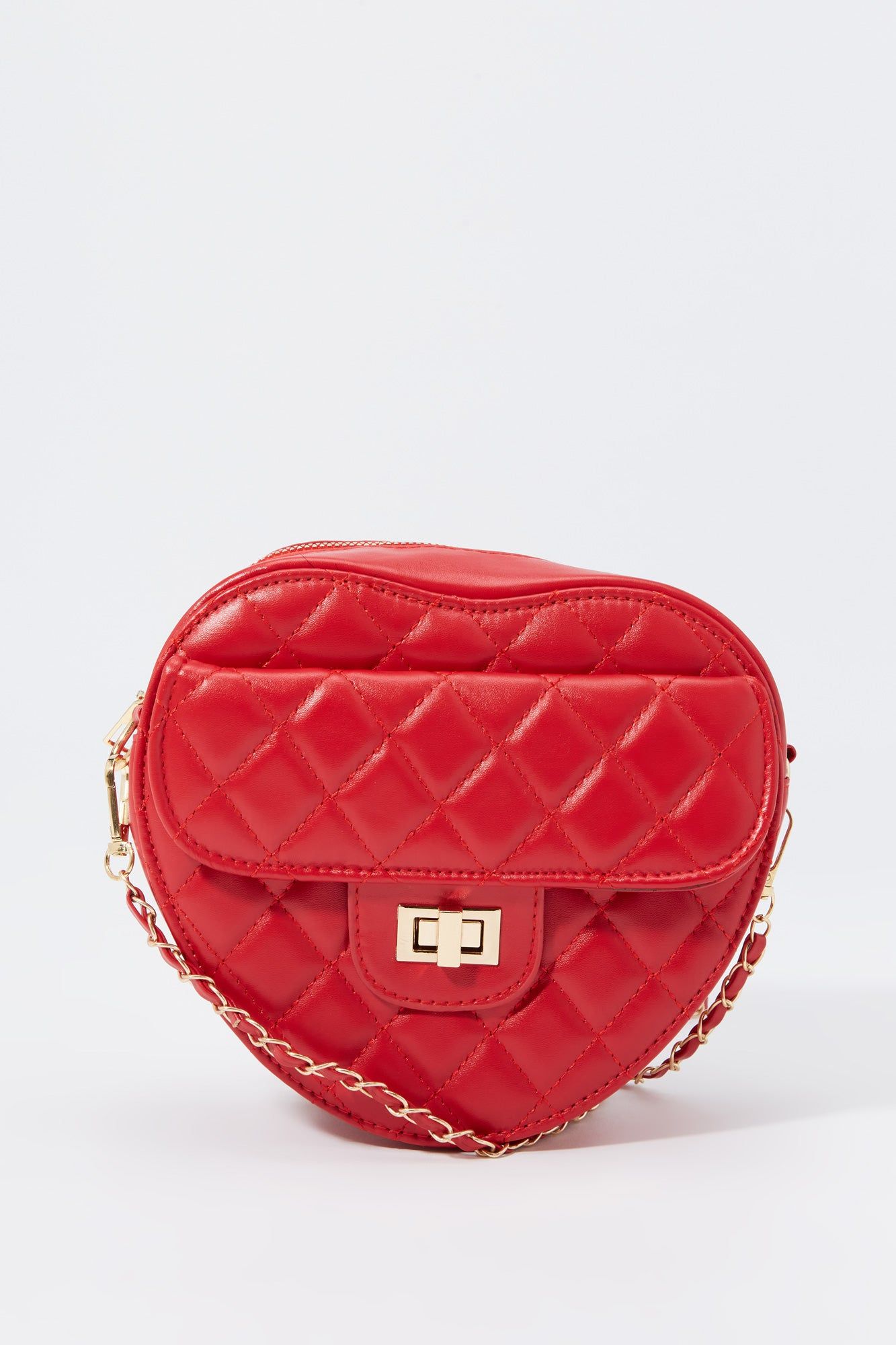 Faux-Leather Quilted Heart Purse sold by Charlotte Russe product image thumbnail 2