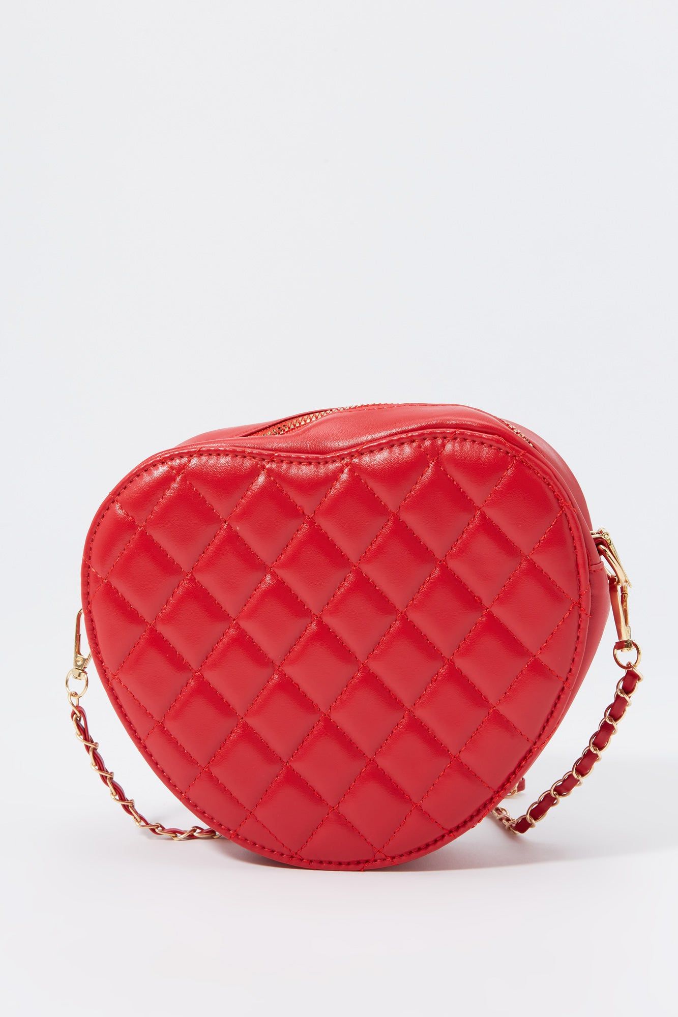 Faux-Leather Quilted Heart Purse sold by Charlotte Russe product image thumbnail 4