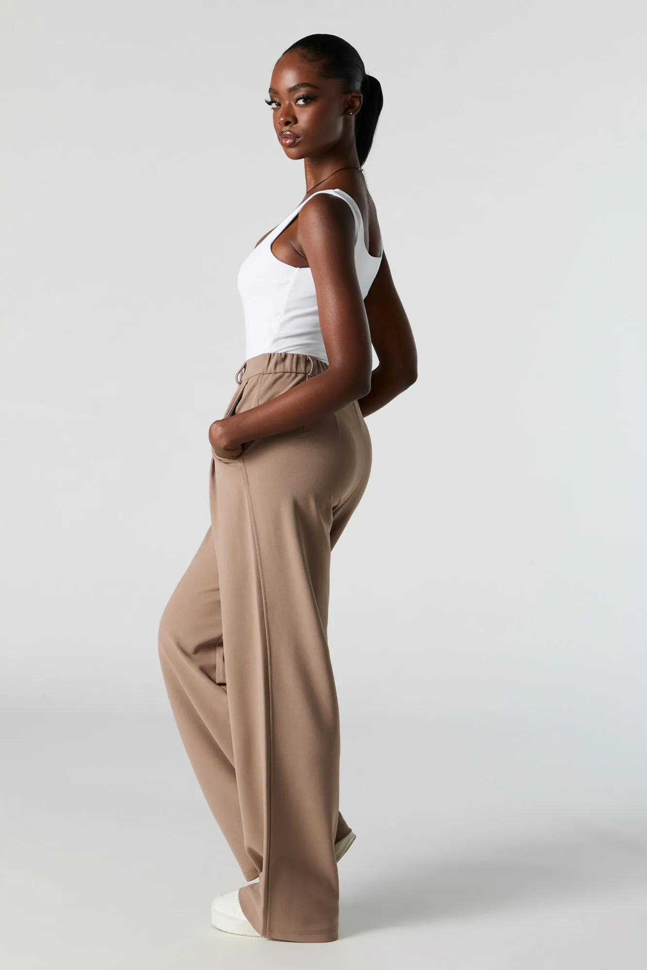 Crepe Straight Leg Dress Pant sold by Charlotte Russe product image thumbnail 3
