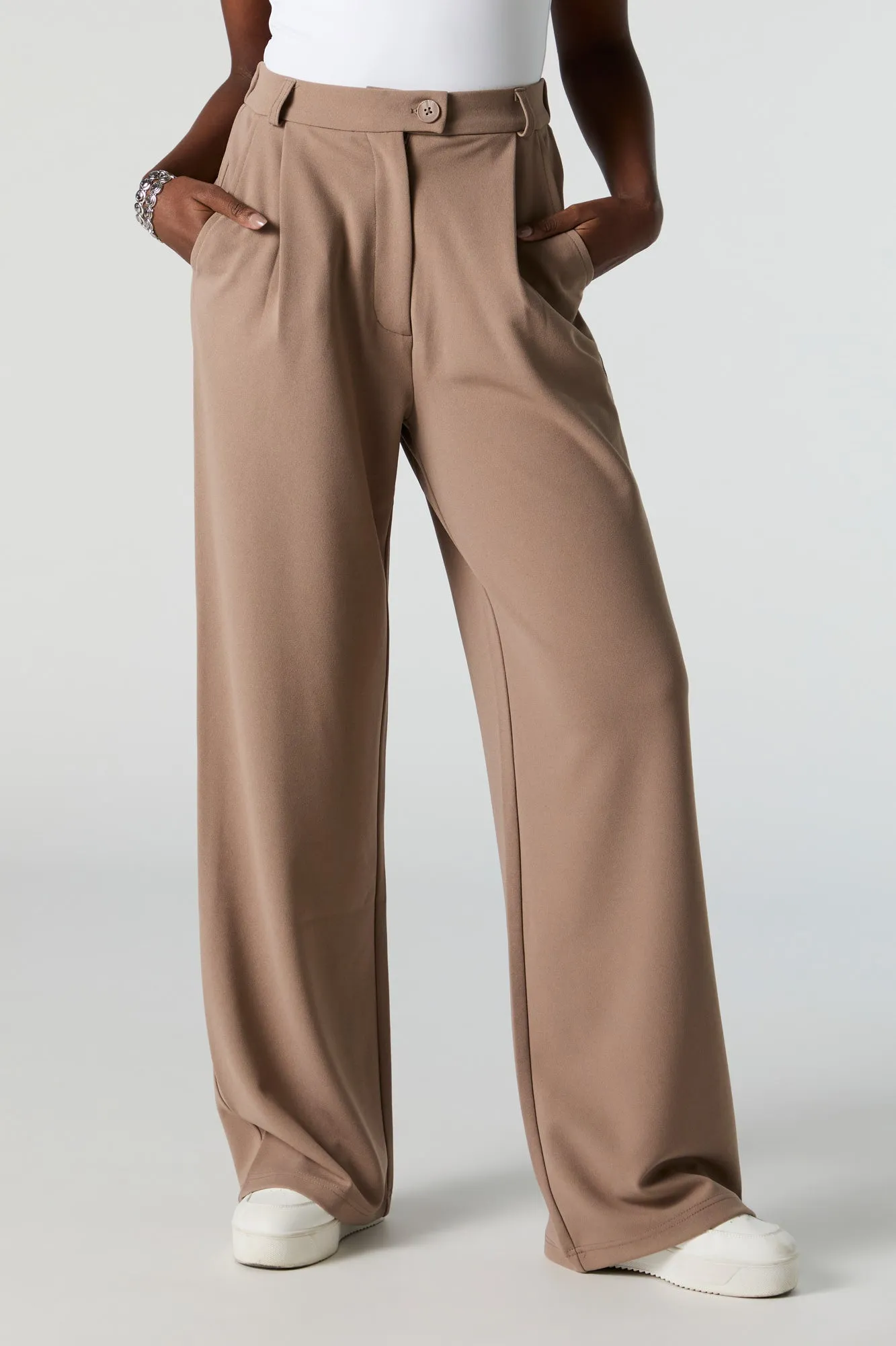 Crepe Straight Leg Dress Pant sold by Charlotte Russe product image thumbnail 2