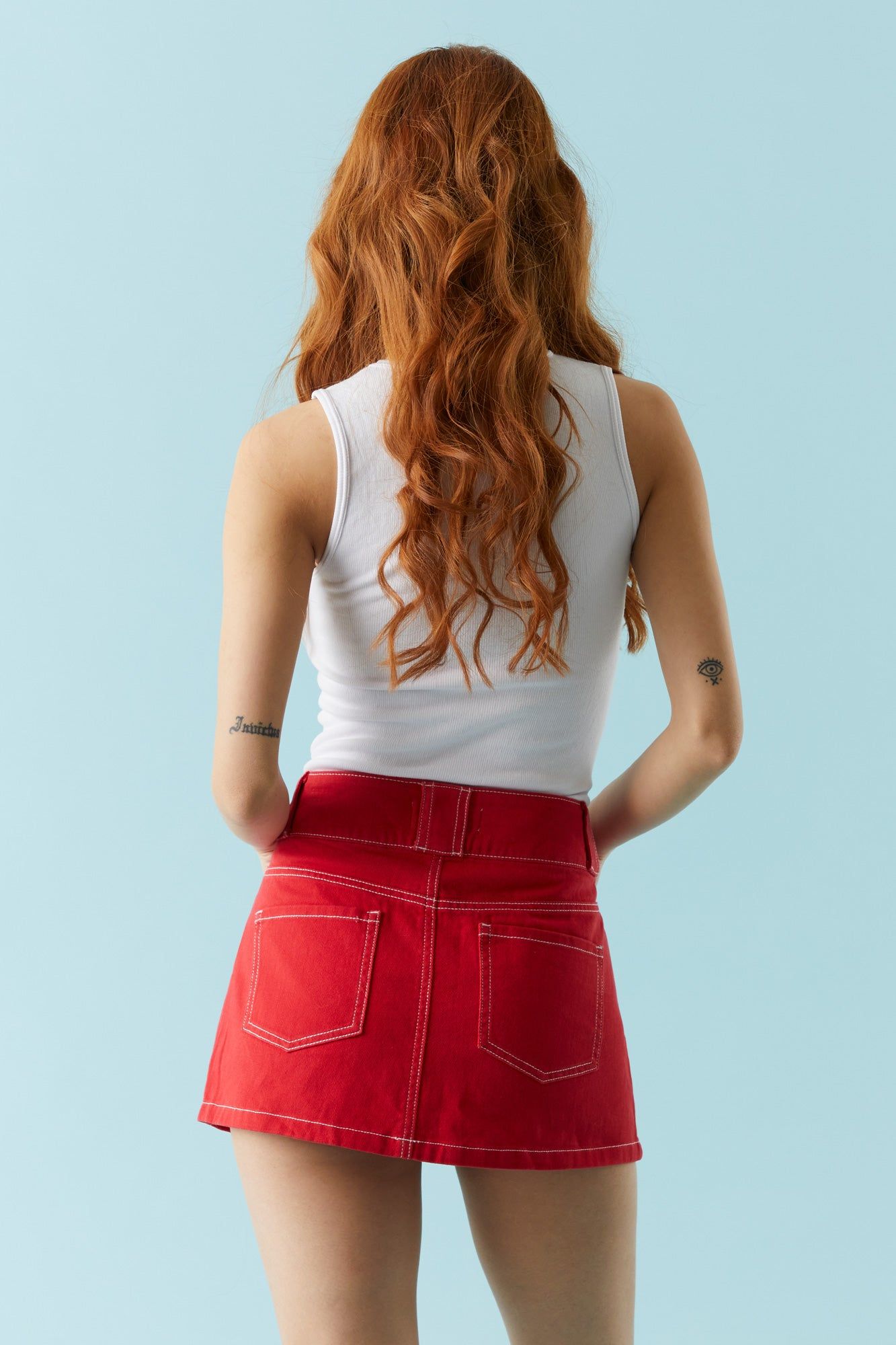 Bull Denim Coloured Mini Skirt sold by Charlotte Russe product image thumbnail 2