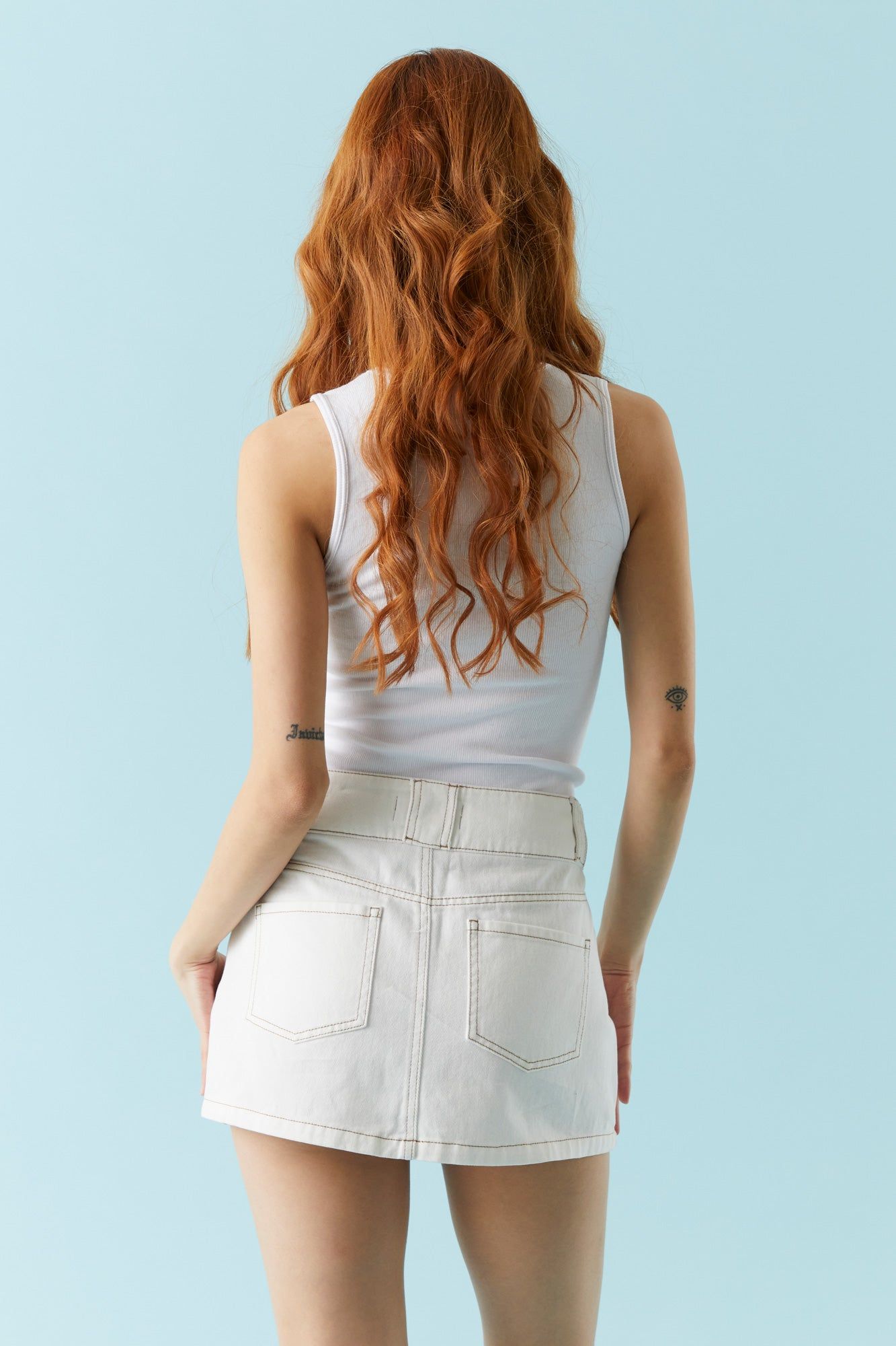 Bull Denim Coloured Mini Skirt sold by Charlotte Russe product image thumbnail 8