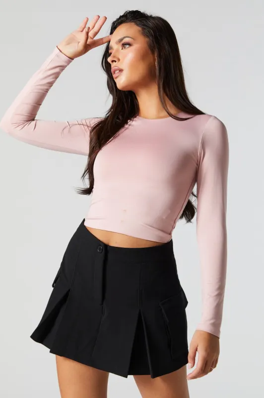 Contour Crewneck Long Sleeve Top sold by Charlotte Russe