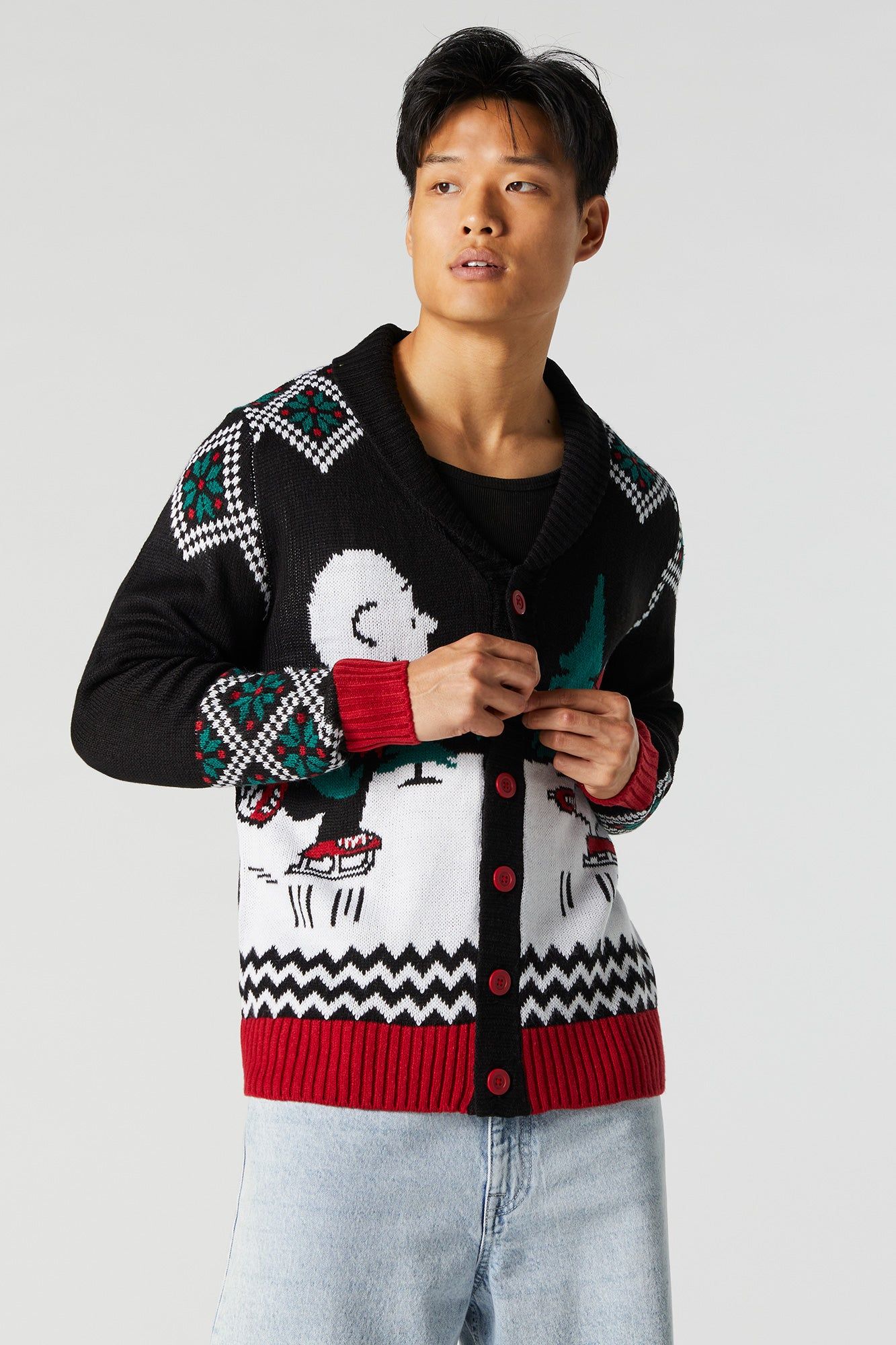 Charlie Brown Xmas Knit Cardigan sold by Charlotte Russe