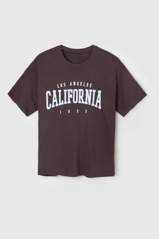 LA California 1995 Graphic Boyfriend T-Shirt made by Charlotte Russe