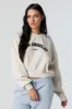 Los Angeles Embroidered Cropped Fleece Sweatshirt sold by Charlotte Russe