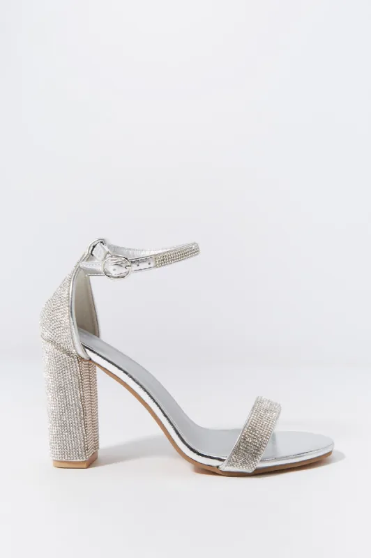 Silver Rhinestone High Heel sold by Charlotte Russe