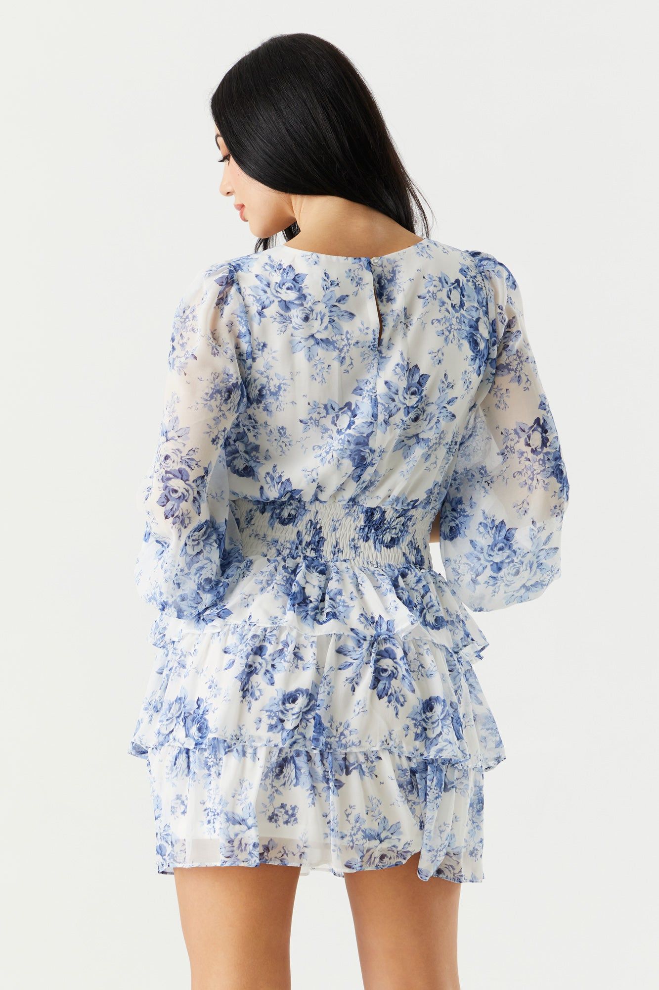 Chiffon Floral Tiered Mini Dress sold by Charlotte Russe product image thumbnail 2