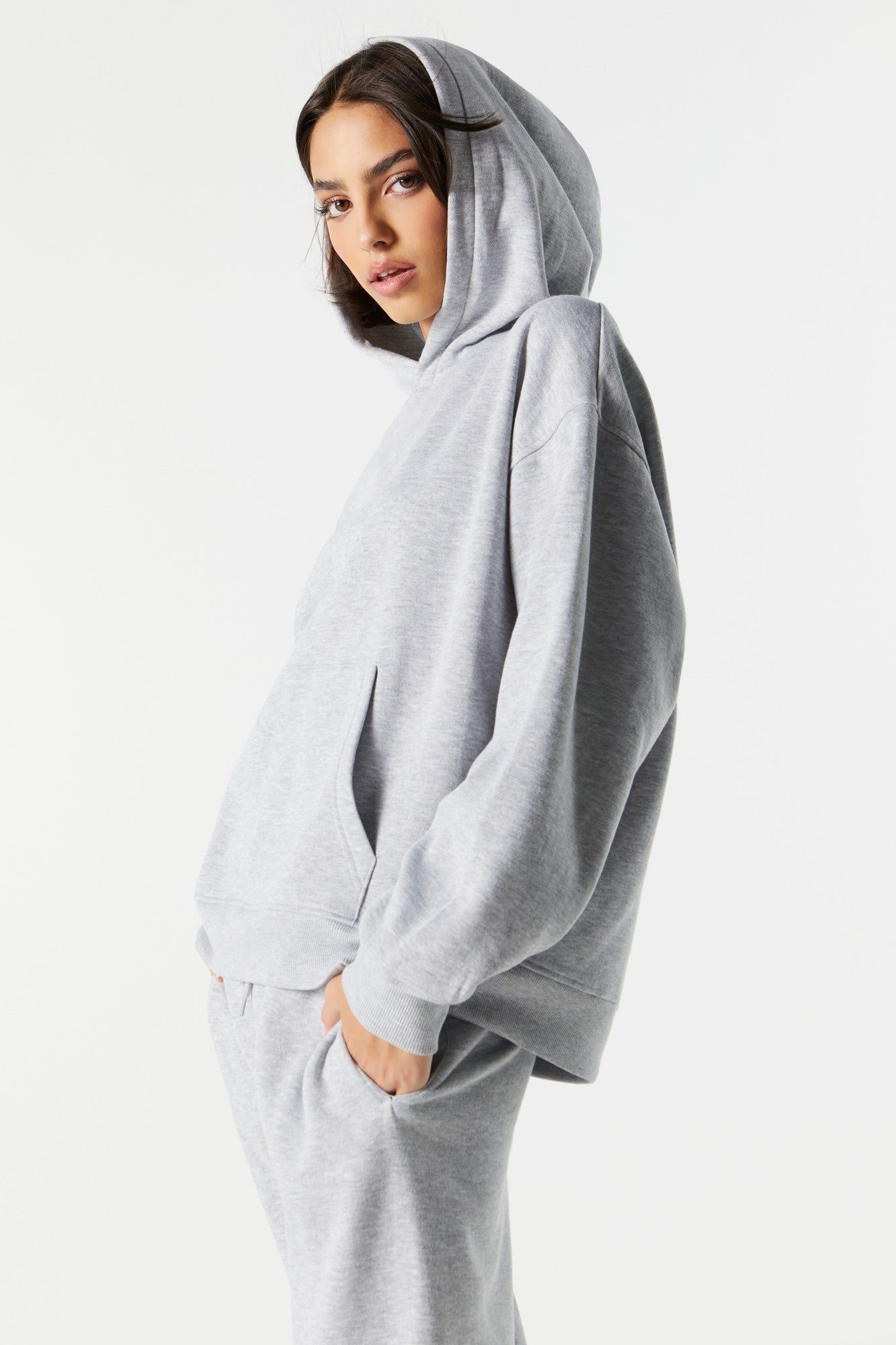Solid Fleece Oversized Hoodie sold by Charlotte Russe
