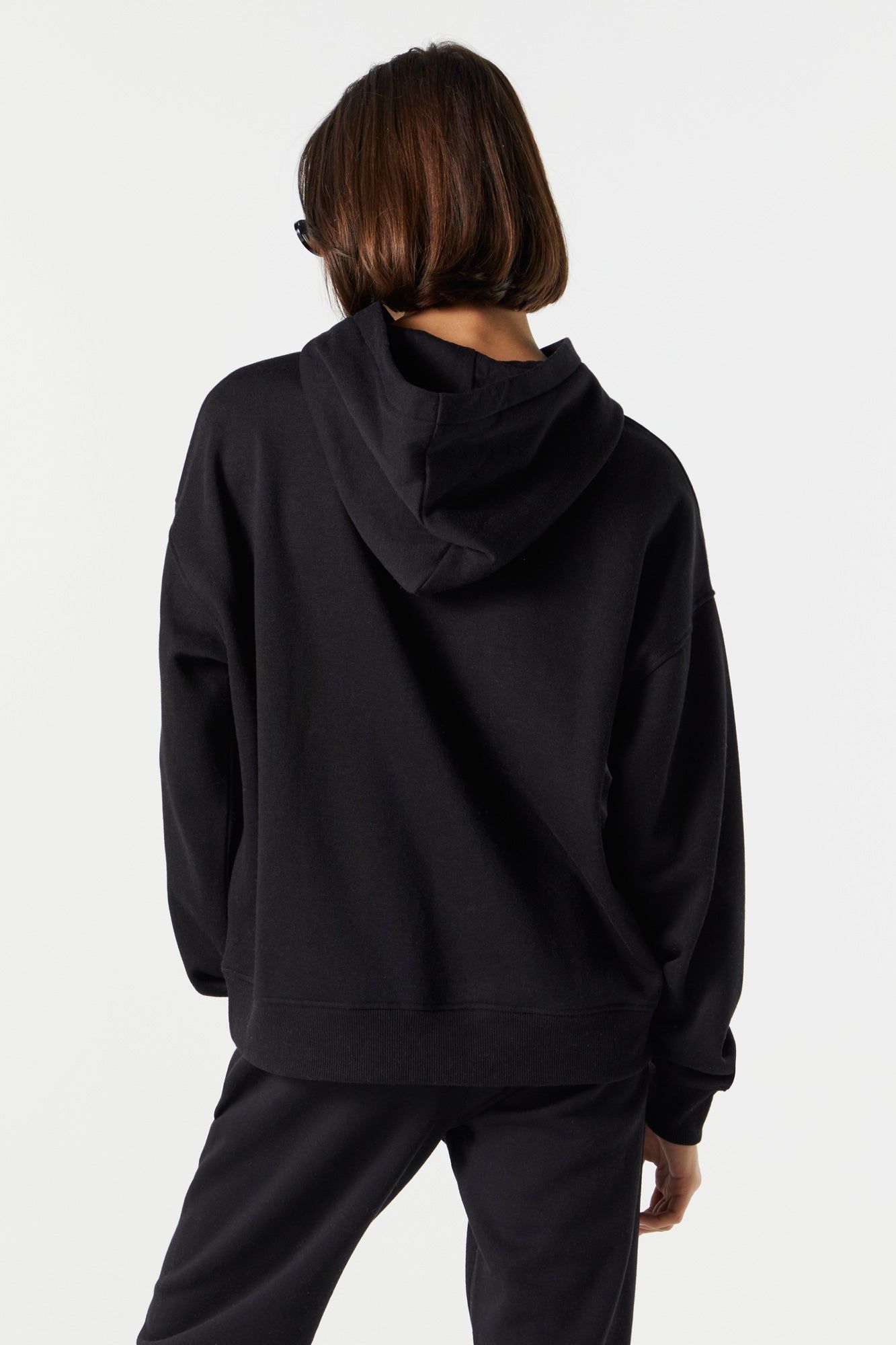 Solid Fleece Oversized Hoodie sold by Charlotte Russe product image thumbnail 5
