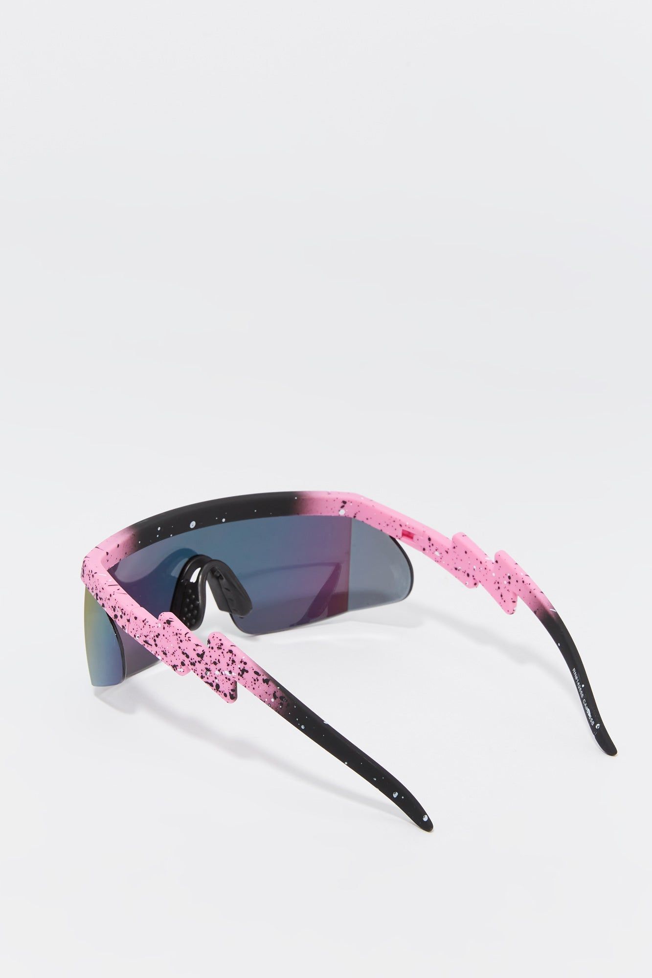 Paint Splatter Sporty Shield Sunglasses sold by Charlotte Russe product image thumbnail 3