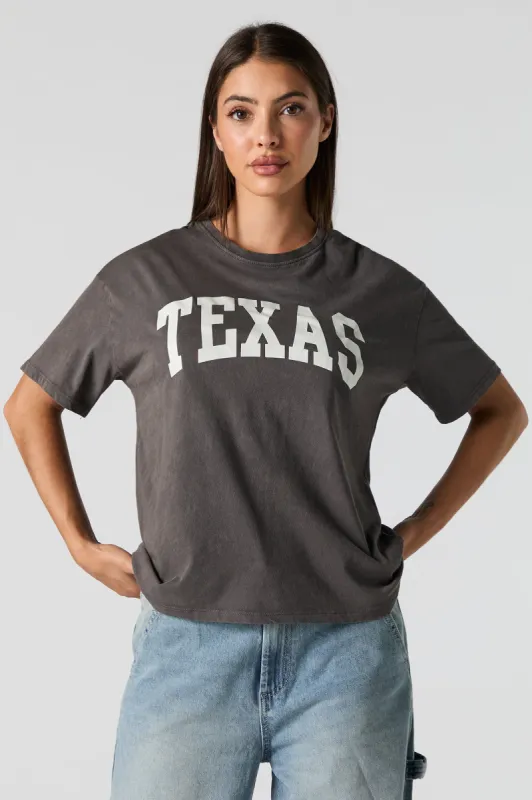 Texas Graphic Washed Boyfriend T-Shirt sold by Charlotte Russe