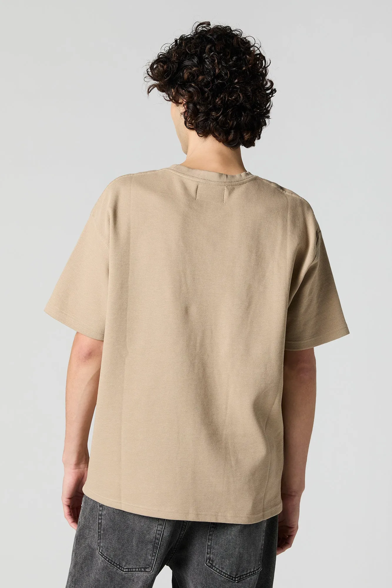 Textured Crewneck T-Shirt sold by Charlotte Russe product image thumbnail 2