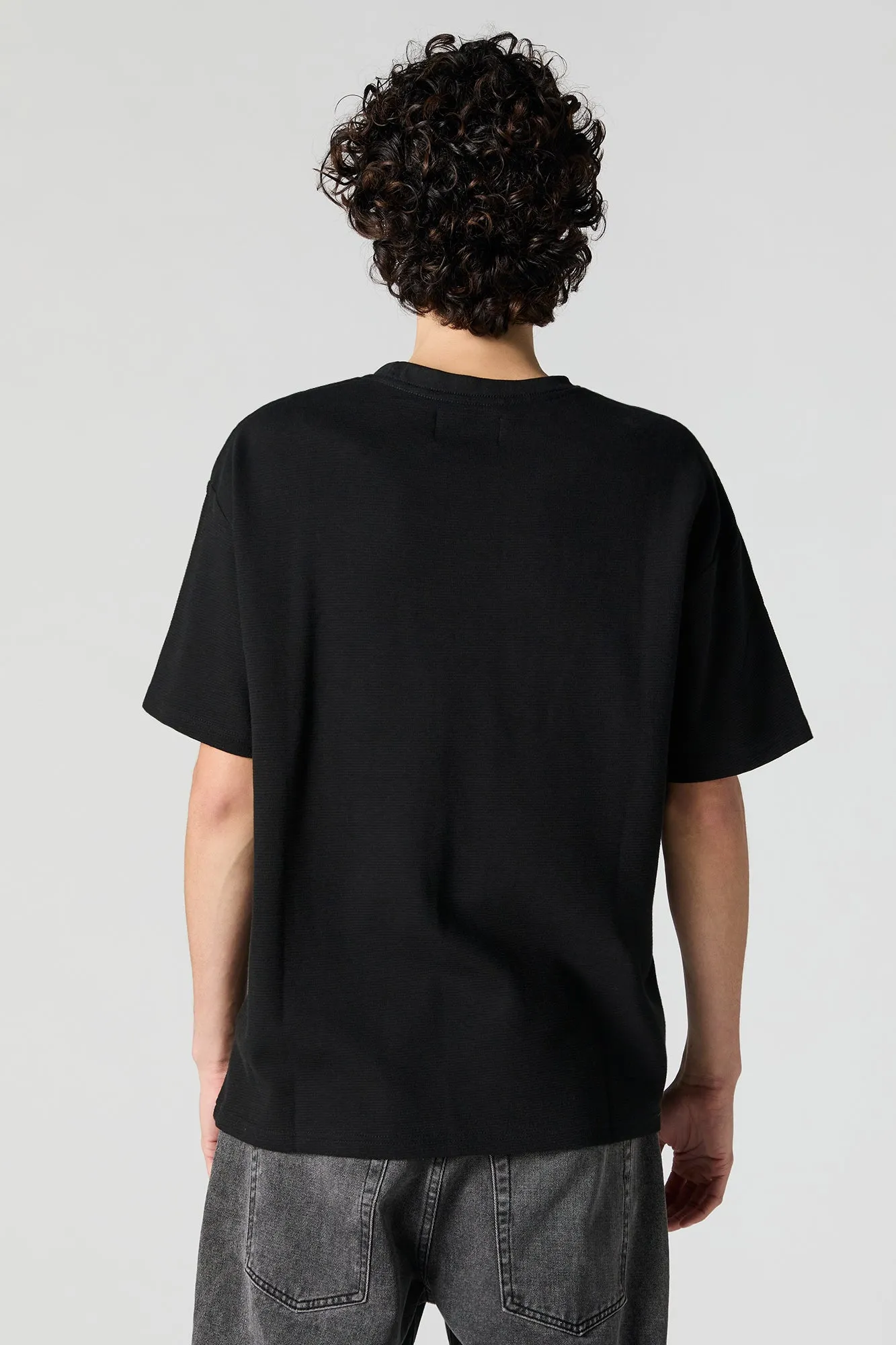 Textured Crewneck T-Shirt sold by Charlotte Russe product image thumbnail 5