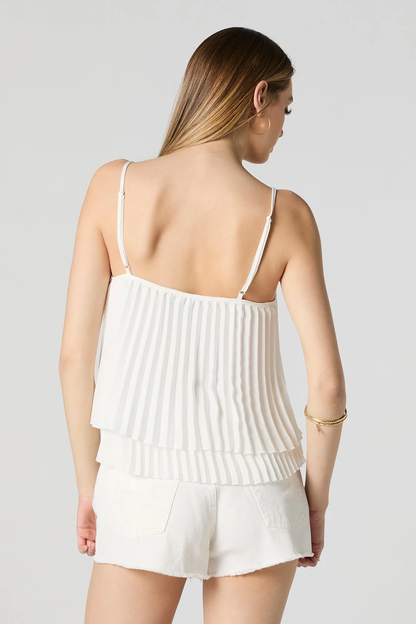 Satin Pleated Layered Cami sold by Charlotte Russe product image thumbnail 5