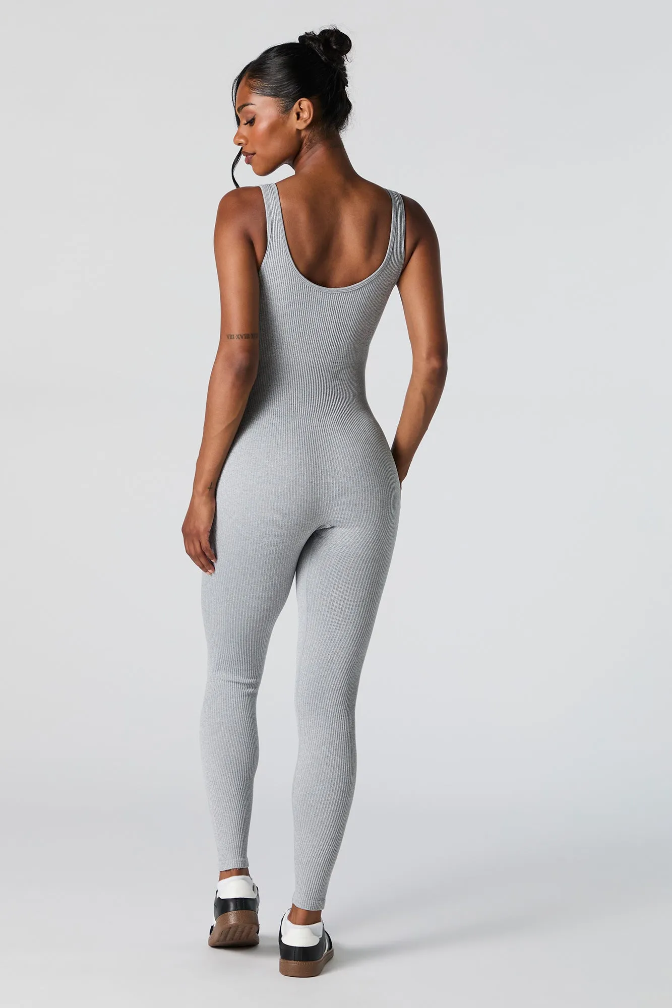 Active Seamless Ribbed Sleeveless Jumpsuit sold by Charlotte Russe product image thumbnail 3