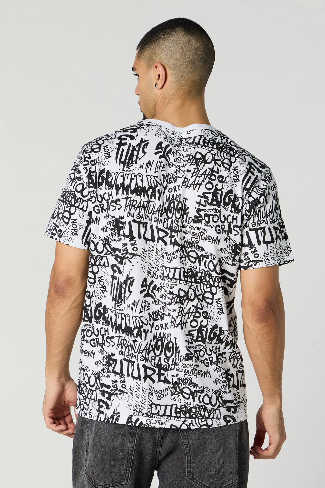 Graffiti Print T-Shirt sold by Charlotte Russe product image thumbnail 2