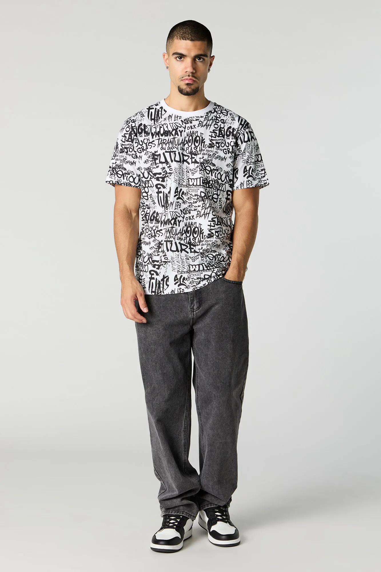 Graffiti Print T-Shirt sold by Charlotte Russe product image thumbnail 3