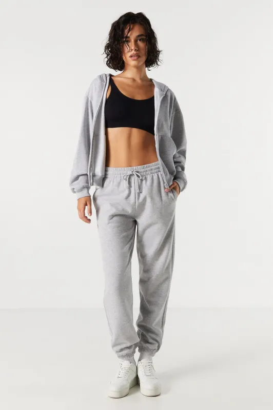 Fleece High Rise Jogger sold by Charlotte Russe
