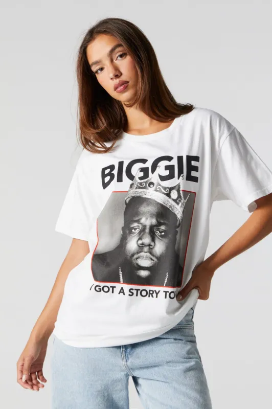 Biggie Graphic Boyfriend T-Shirt sold by Charlotte Russe