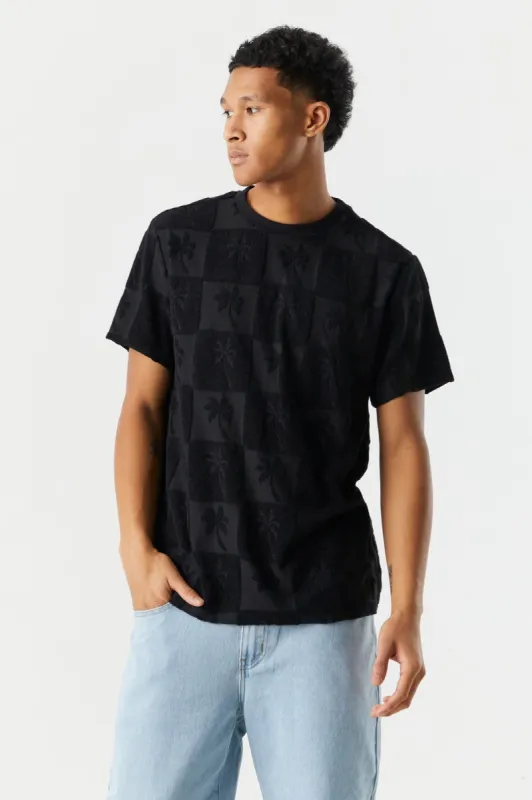 Checkered Palm Tree Print T-Shirt sold by Charlotte Russe