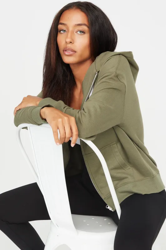 Relaxed Zip-Up Hoodie sold by Charlotte Russe