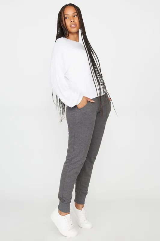 Fleece Drawstring Low-Rise Skinny Jogger sold by Charlotte Russe