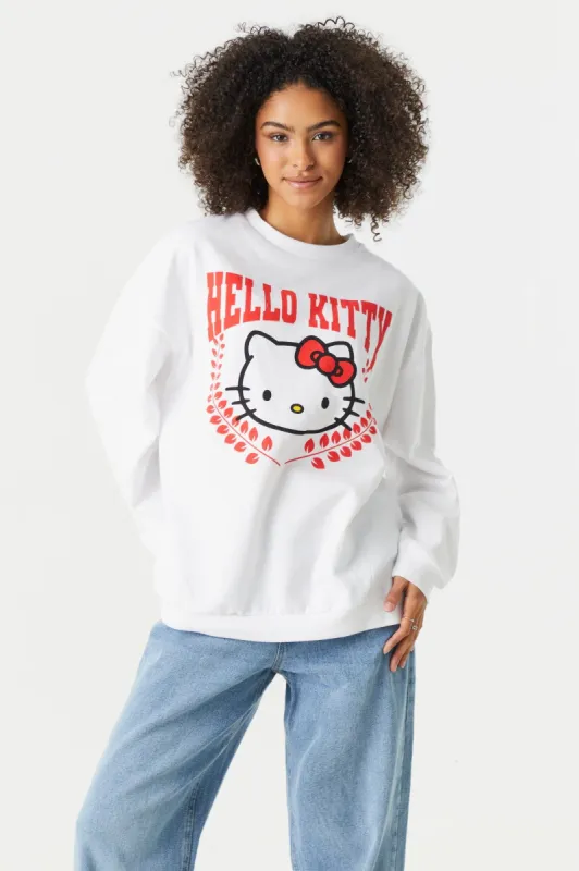 Hello Kitty Graphic Fleece Sweatshirt sold by Charlotte Russe