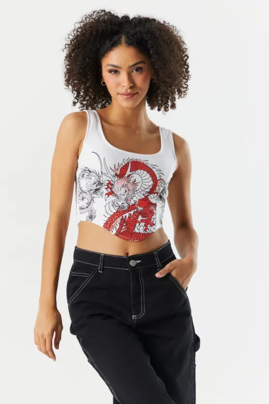 Corset Dragon Graphic Tank sold by Charlotte Russe