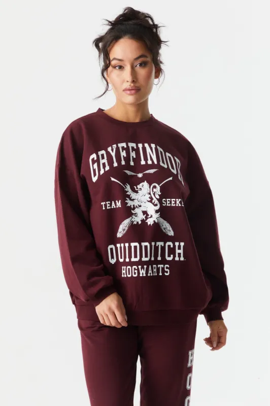 Gryffindor Graphic Varsity Fleece Sweatshirt sold by Charlotte Russe