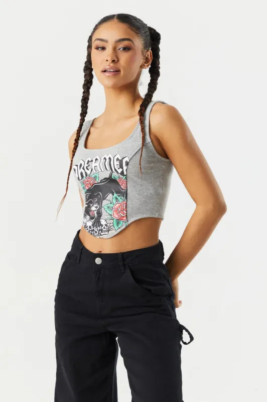 Corset Dreamer Graphic Tank sold by Charlotte Russe