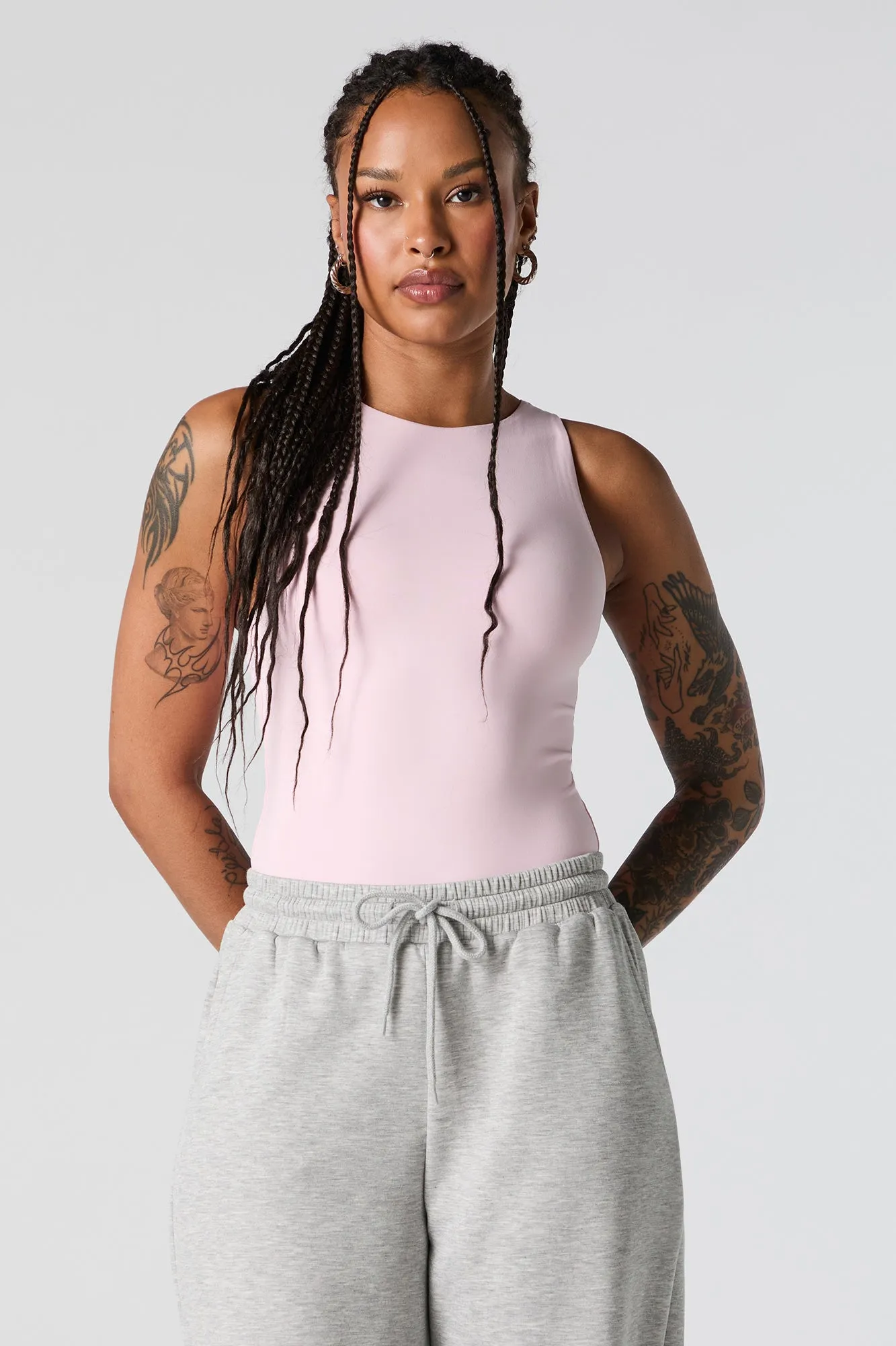 Contour High Neck Sleeveless Bodysuit sold by Charlotte Russe product image thumbnail 5