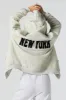 New York Chenille Embroidered Zip-Up Hoodie sold by Charlotte Russe