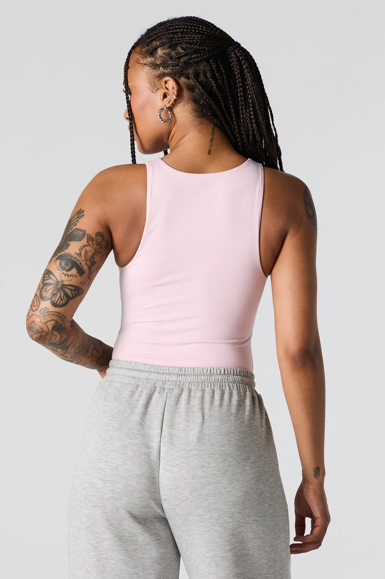 Contour High Neck Sleeveless Bodysuit sold by Charlotte Russe product image thumbnail 4