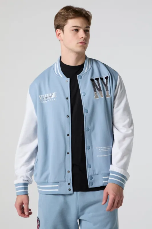 NY Chenille Embroidered Varsity Jacket sold by Charlotte Russe