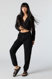 Crepe Cargo Jogger sold by Charlotte Russe